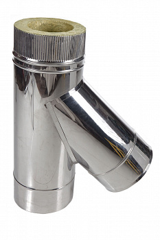 Тройник 120 45 градусов нерж. полир. 0,5мм  